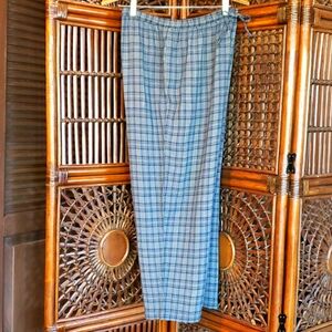 JONES NEW YORK Sport Plaid Flowy Wide Leg Pants Size LP EUC